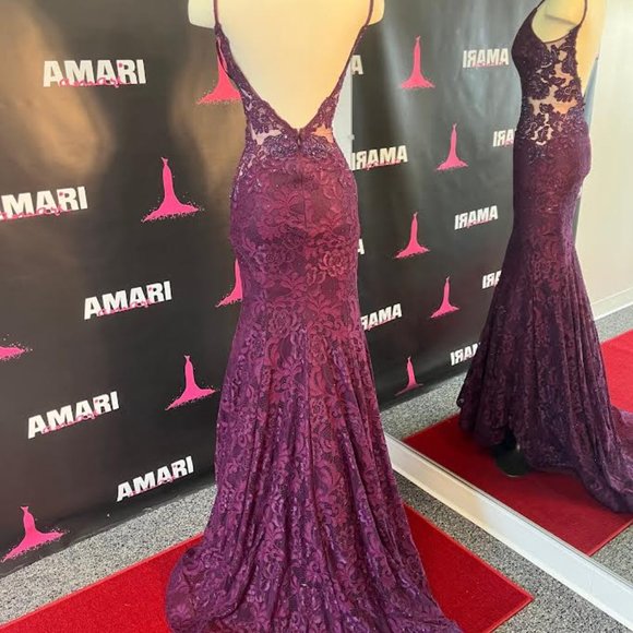 La Femme Prom Dress 28355 Size 00 Dark Berry - Picture 2 of 4